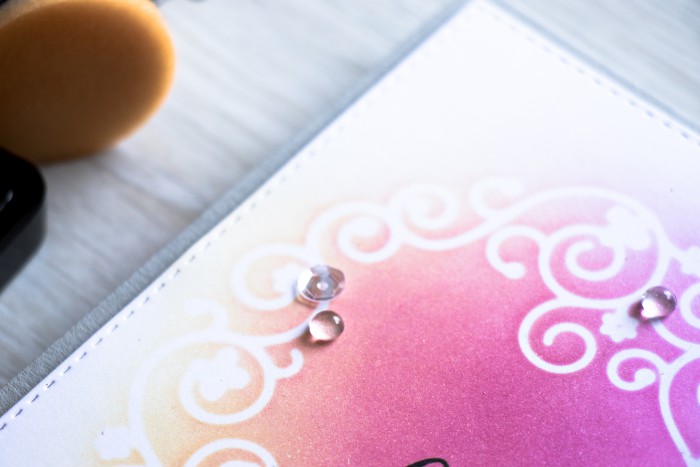 Simon Say Stamp | DIY Stencils using Dies. Two color ink blending