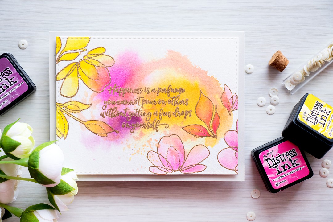 Simon Says Stamp | Simple Ink Smooshing and Watercoloring by @yanasmakula