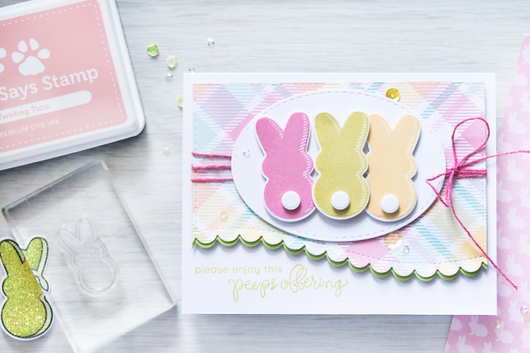 Simon Says Stamp | March 2016 Card Kit - Peeps Offering Card