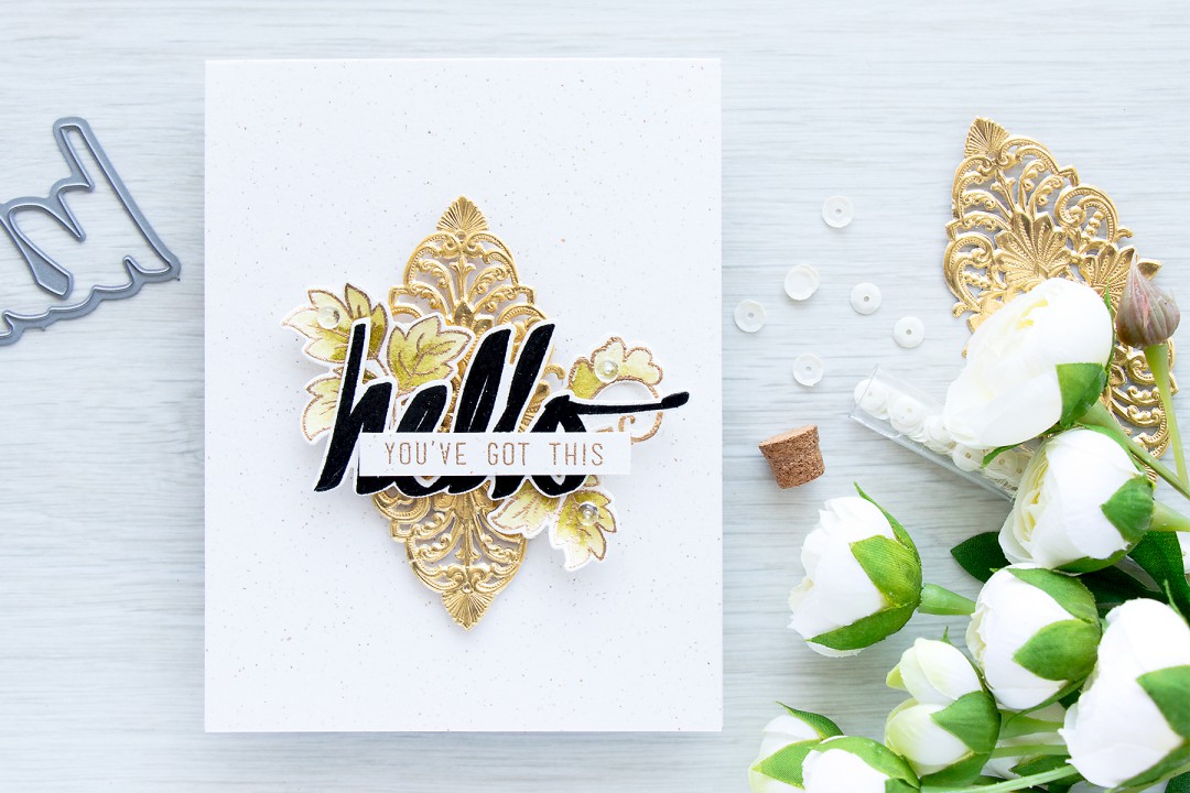 Altenew | Encouragement card with simple layers by Yana Smakula