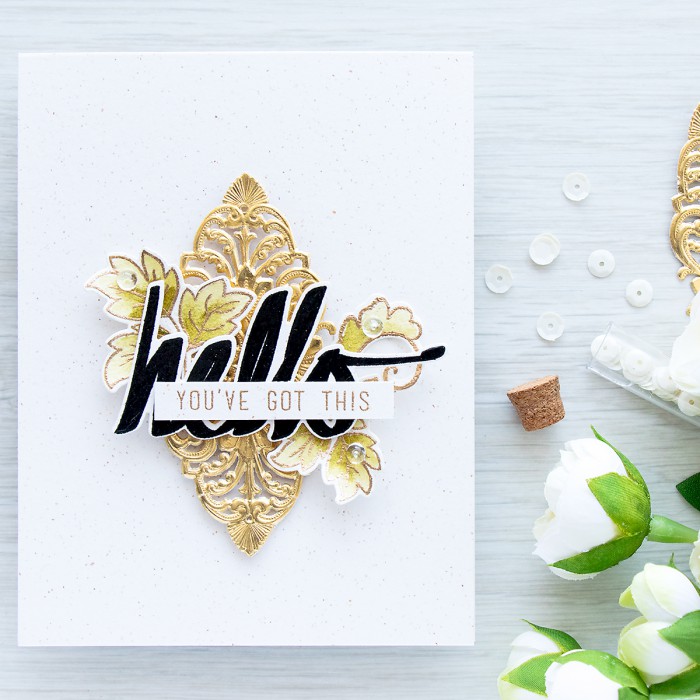 Altenew | Encouragement card with simple layers by Yana Smakula