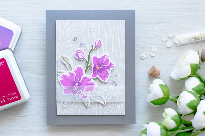 Hero Arts | Purple Orchids - Sending Love