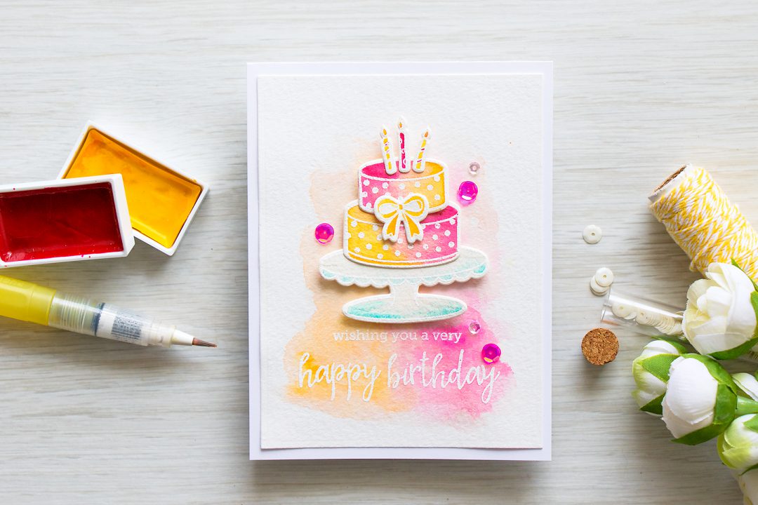 Hero Arts | Watercolor Birthday Cake