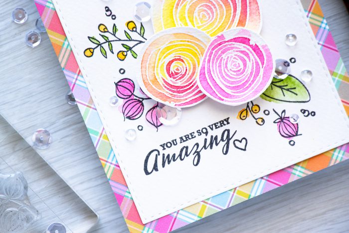 Simon Says Stamp | Messy Watercolor Floral Card. Video - SKETCH RANUNCULUS 