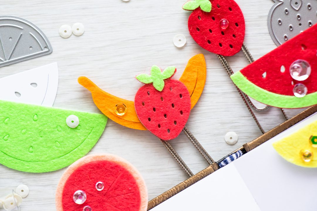 Hero Arts | Jumbo Fruity Paper Clips using Fruit Salad Fancy Dies