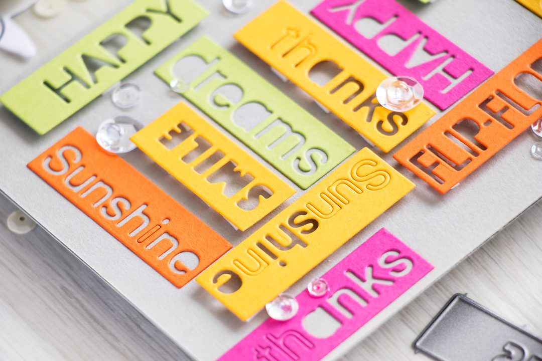 Simon Says Stamp | Colorful Word Blocks Card with Summer Greetings Dies