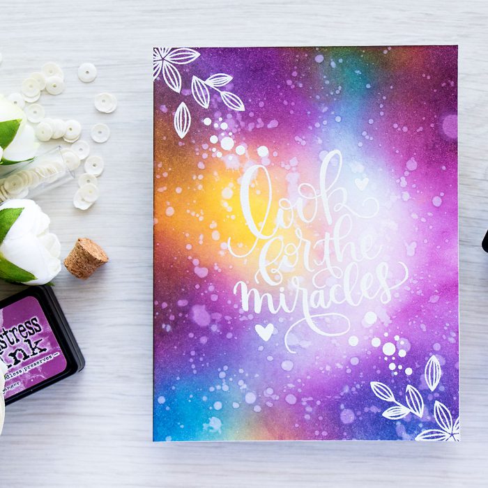 Simon Says Stamp | Galaxy Ink Blended Background - Look For The Miracles