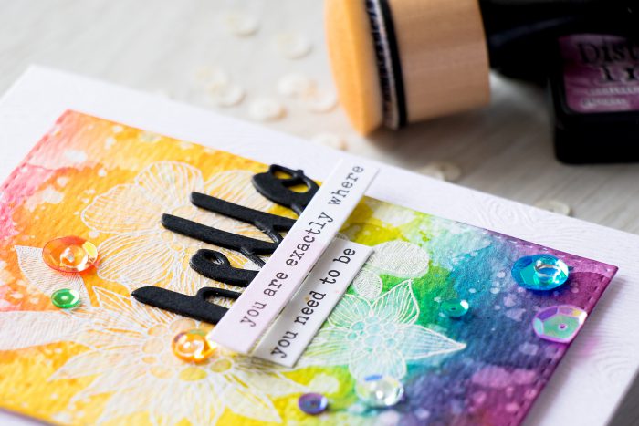 Simon Says Stamp | Distress Ink Rainbow Background & The Rainbow Card Challenge