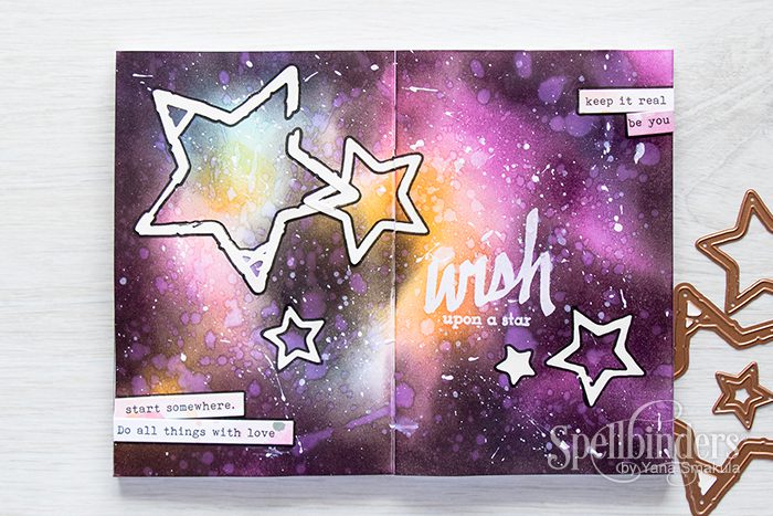 Spellbinders | Art Journal Wish Upon A Star Spread. Video