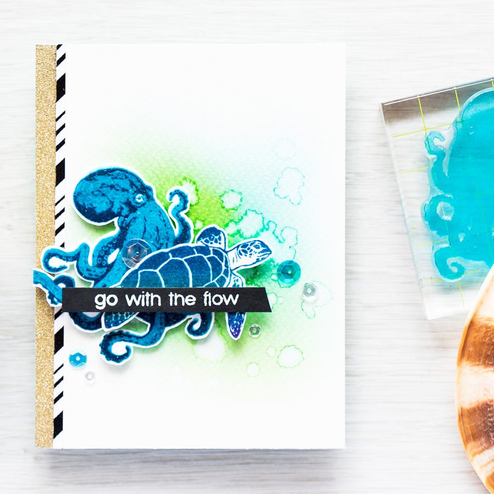 Hero Arts | Color Layering Octopus - Go With The Flow Card
