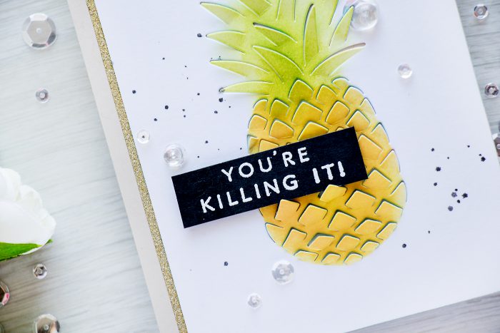 Hero Arts | Pineapple Card - You're Killing It with Paper Layering Pineapple Die. Card by Yana Smakula