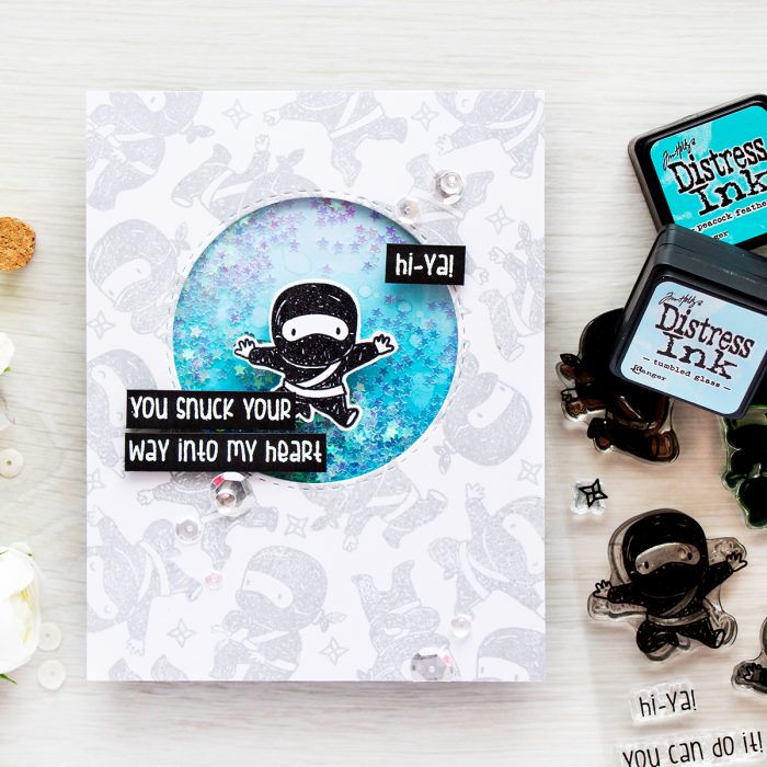 Simon Says Stamp | Tiny Ninjas You Snuck Your Way Into My Heart card | Masterpiece Box Release - Mama Elephant