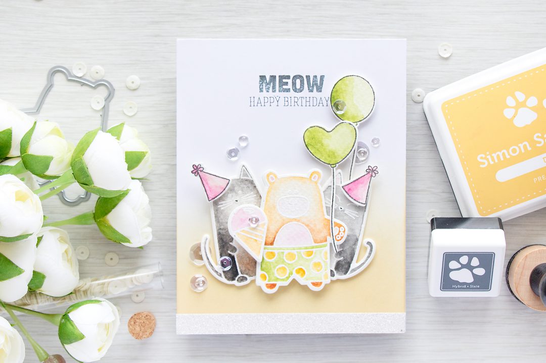 Simon Says Stamp | MEOW Birthday Card for my husband.