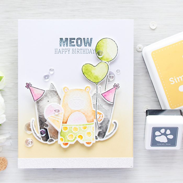 Simon Says Stamp | MEOW Birthday Card for my husband.