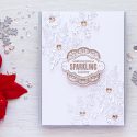 Hero Arts | 3-Dimensional Snowflakes Card with Paper Layering Snowflake dies. Project & Video tutorial by Yana Smakula