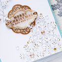 Hero Arts | 3-Dimensional Snowflakes Card with Paper Layering Snowflake dies. Project & Video tutorial by Yana Smakula