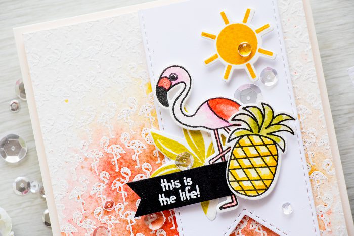 Simon Says Stamp | This is Life - Flamingo Card using Summertime Animals stamp set