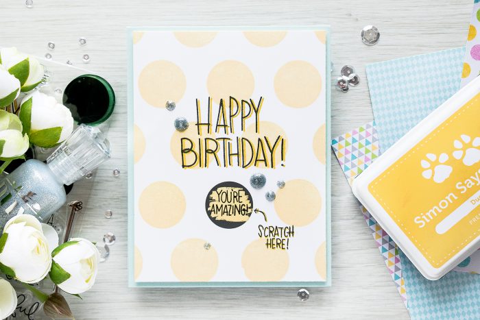 Simon Says Stamp | September 2016 Card Kit - Scratch Off Cards - Happy Birthday by Yana Smakula