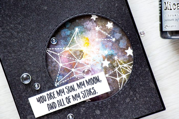 Simon Says Stamp | You Are All Of My Stars - Adding Shimmer with Mica Spray