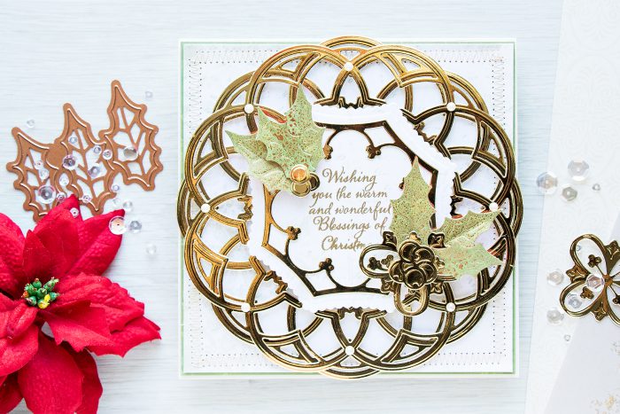 Spellbinders | Layered Holiday Card with Label 46 Decorative Accents Dies. Video