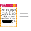 Wplus9 Be Merry Sentiments Clear Stamp and Die Combo