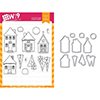 Wplus9 Holiday Houses Clear Stamp and Die Combo