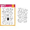 Wplus9 Santa's Reindeer Clear Stamp and Die Combo