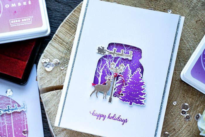 Hero Arts | October My Monthly Hero Blog Hop - Snow Globe Ombre Cards