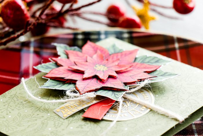 Hero Arts | Vintage Layered Poinsettia Card