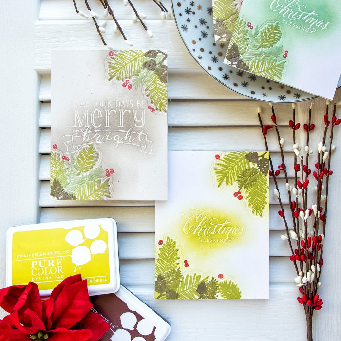 WPlus9 | One Layer Christmas Cards with Dry Embossed Details. Video 