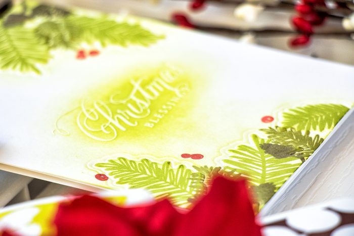 WPlus9 | One Layer Christmas Cards with Dry Embossed Details. Video 