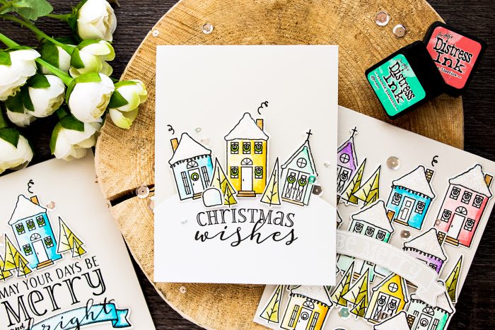 WPlus9 | Snowy Holiday Houses Cards. Video