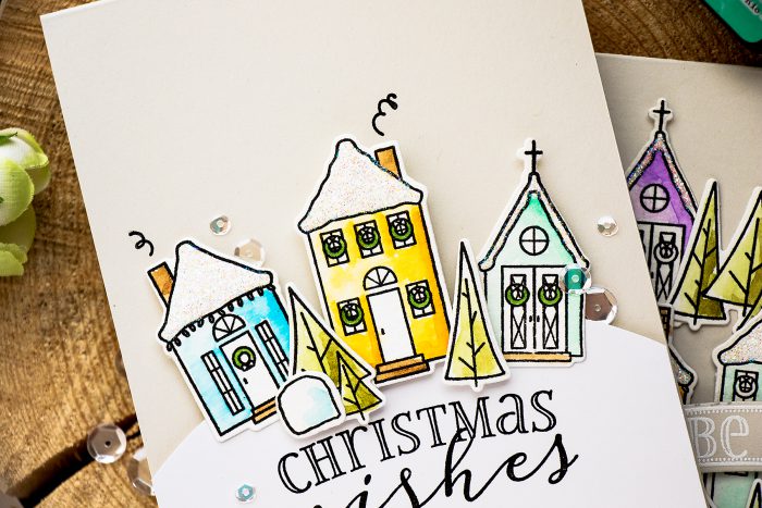 WPlus9 | Snowy Holiday Houses Cards. Video