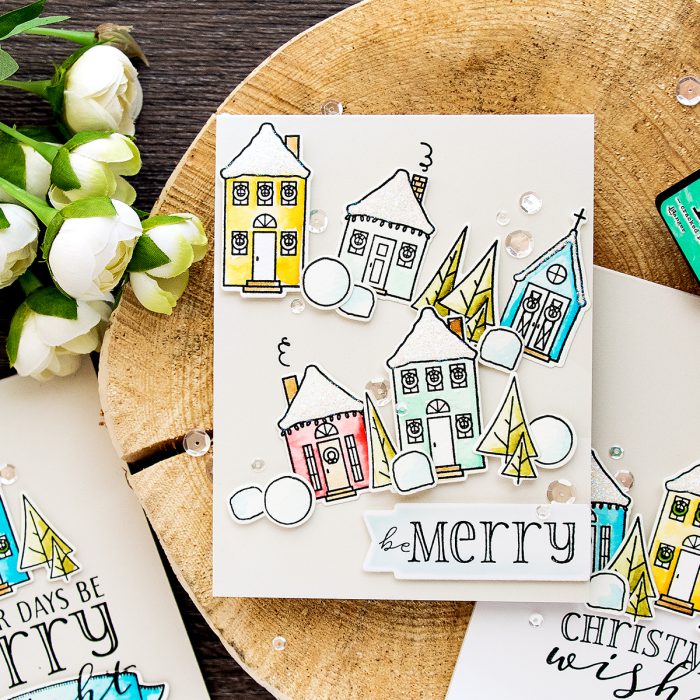 WPlus9 | Snowy Holiday Houses Cards. Video