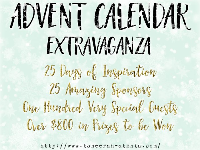 Advent Calendar Extravaganza 2016 Taheerah Atchia