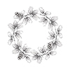 Spellbinders Wreath 3D Shading Cling Stamp