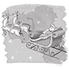 Spellbinders Santa Sleigh 3D Shading Cling Stamp