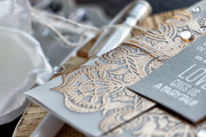 Simon Says Stamp | Love Gives Us a Fairytale - Heat Embossed Lace Card