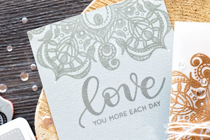 Simon Says Stamp | Love Gives Us a Fairytale - Heat Embossed Lace Card