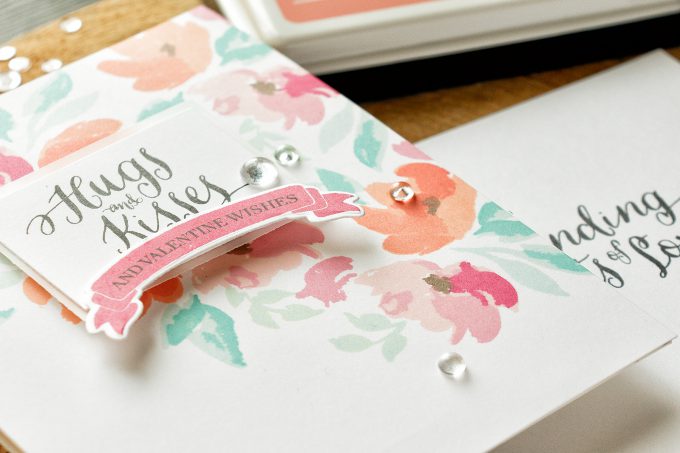 WPlus9 | Floral Valentines - Background Stamping 3 Ways