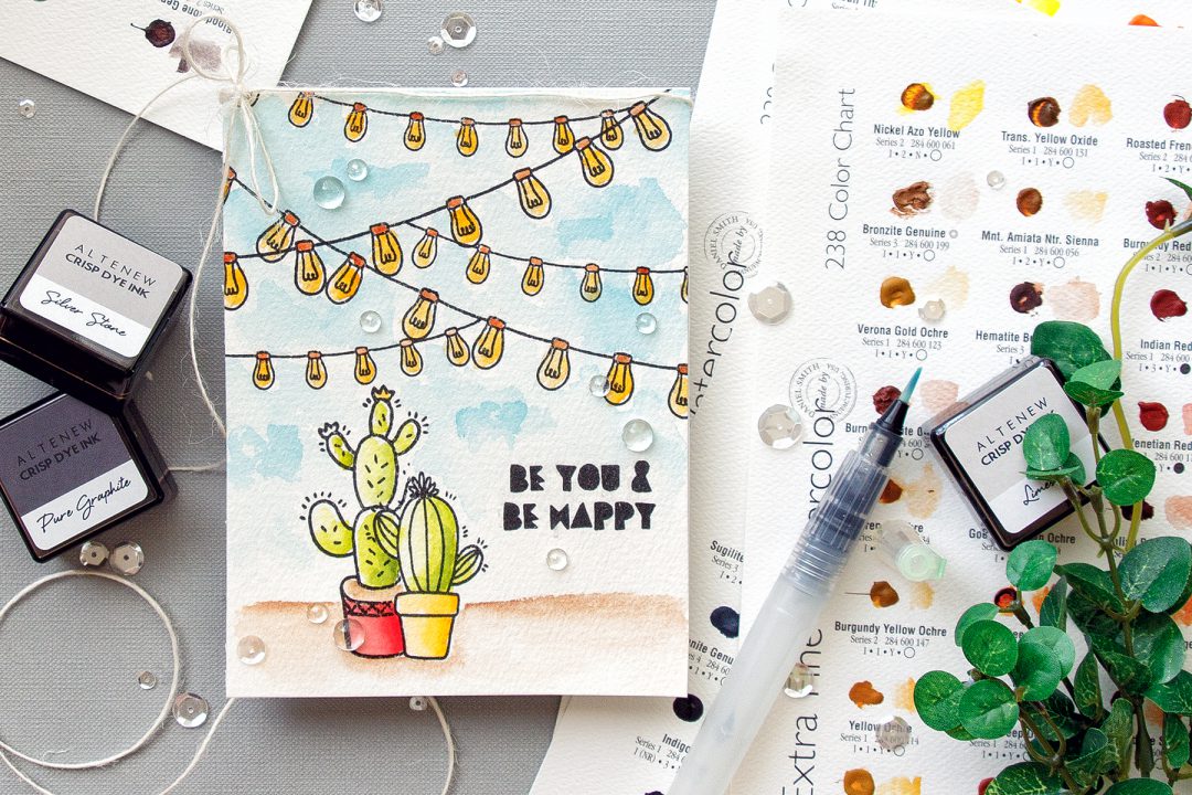 Altenew | Watercolor Cacti Card