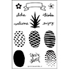 Concord & 9th Pop Art Pineapple Clear Stamp Set