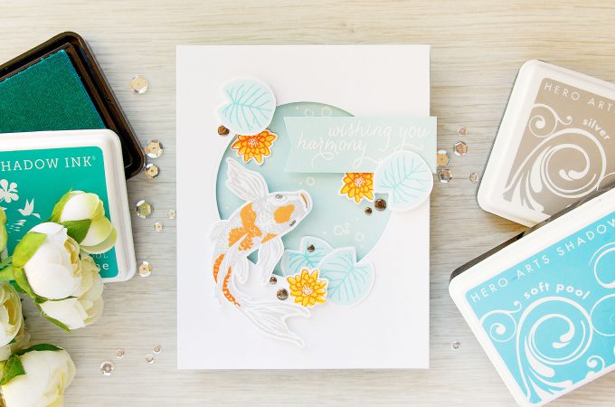 Hero Arts | Color Layering Koi Fish - Wishing You Harmony Card