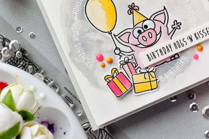 Simon Says Stamp | Piggy Birthday Card - Wishing You Hogs & Kisses