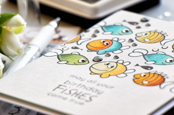 Simon Says stamp | Birthday Fishes Card