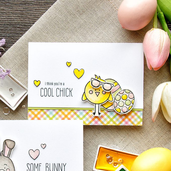 Simon Says Stamp | I Think You're A Cool Chick. Quick watercolor cards – March 2017 Card Kit