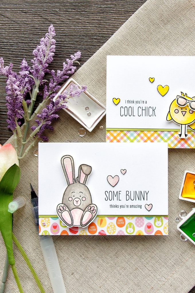 Simon Says Stamp | I Think You're A Cool Chick. Quick watercolor cards – March 2017 Card Kit