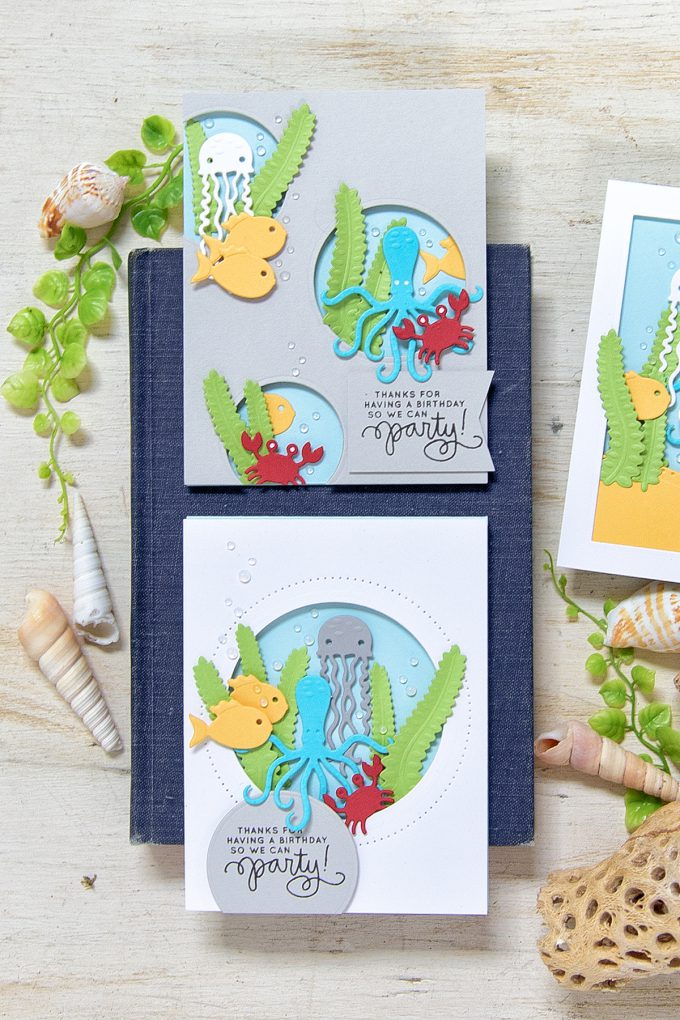 Spellbinders | Birthday Party Card with Sea Animals. Video