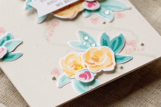 WPlus9 | Friendship Floral Card using Freehand Florals and Strictly Sentiments 4. Handmade card by Yana Smakula