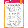 WPlus9 Modern Petunias Stamp Set